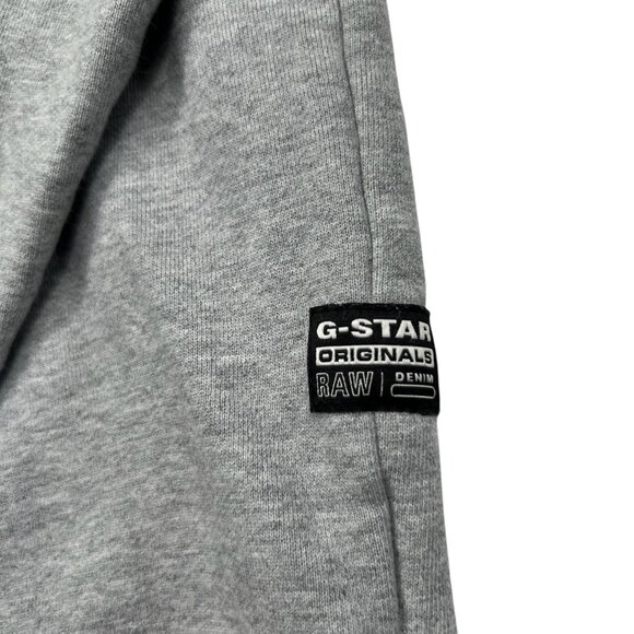 G-Star Raw Men's Large Graphic Fleece Lined Crewneck Sweatshirt Grey Size XXL - Picture 4 of 8